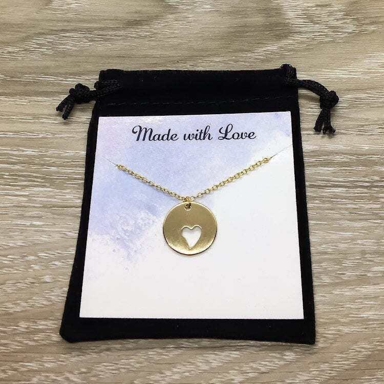 Pendentif cœur ajouré, Collier « Morceau de mon cœur », Cadeau pour meilleure amie, Collier BFF, Bijou pour fille, Collier d'amitié, Bijou minimaliste