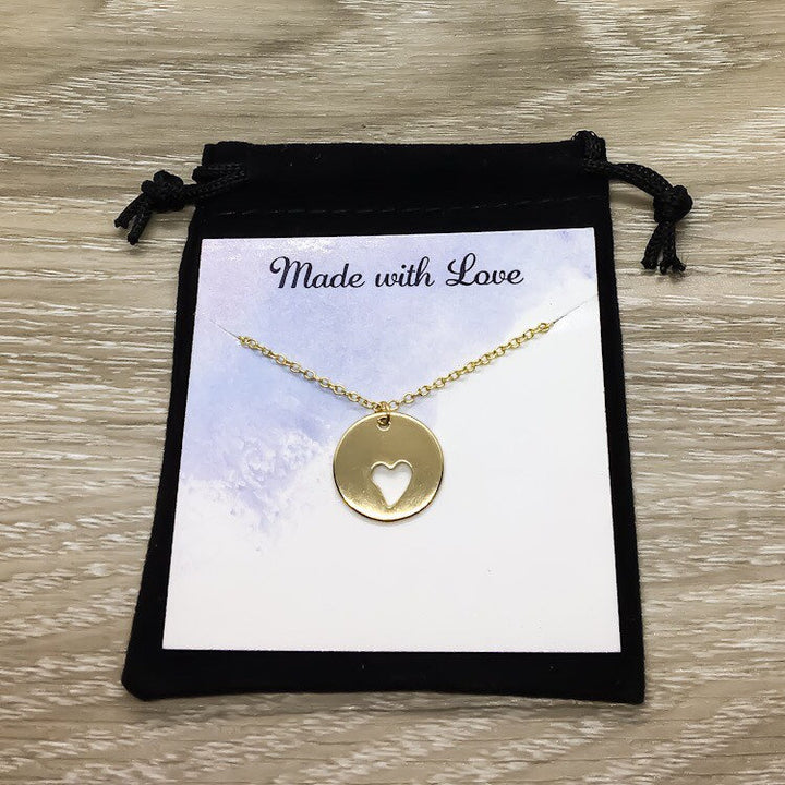 Pendentif cœur ajouré, Collier « Morceau de mon cœur », Cadeau pour meilleure amie, Collier BFF, Bijou pour fille, Collier d'amitié, Bijou minimaliste