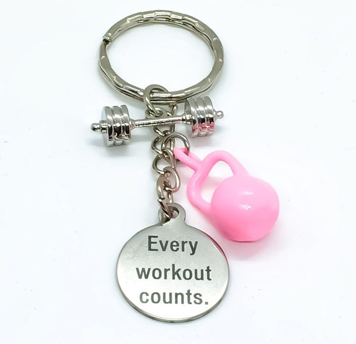 Porte-clés d'entraînement fitness, Chaque séance compte, Breloque citation, Cadeau haltérophilie, Porte-clés coach sportif, Porte-clés salle de sport, Breloque haltère