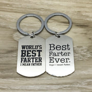 World's Best Farter Keychain, Father, Dad, Papa, Daddy, Grandpa, Grandfather, Father's Day