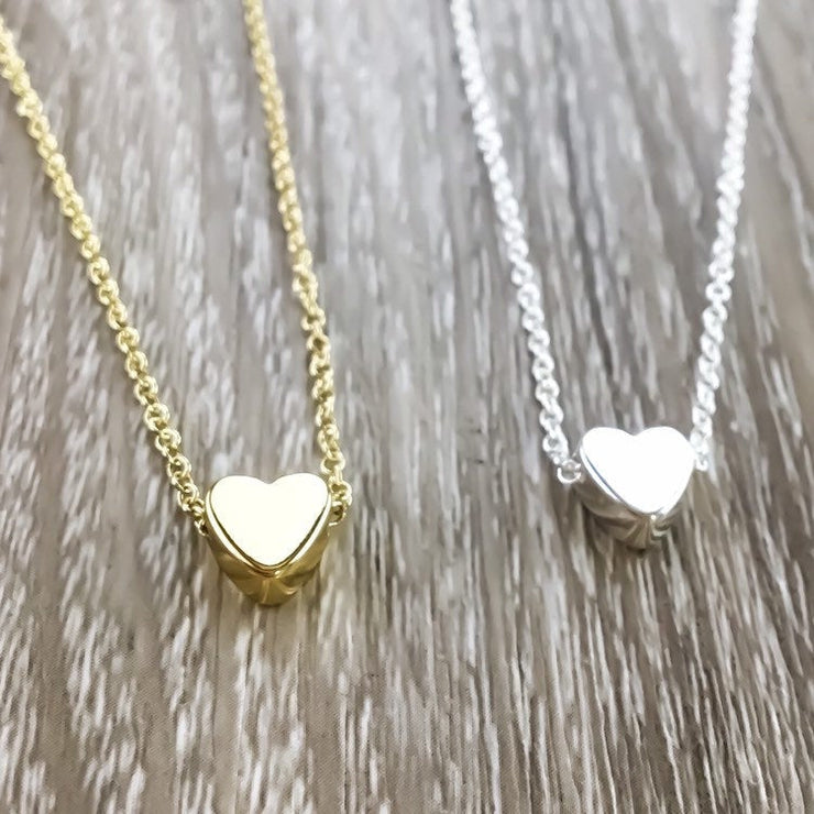 Dainty Heart Necklace, Minimal Jewelry, Dainty Heart Pendant, Best Friend Necklace, BFF Gift, Gift for Daughter, Stepdaughter Gift, Birthday