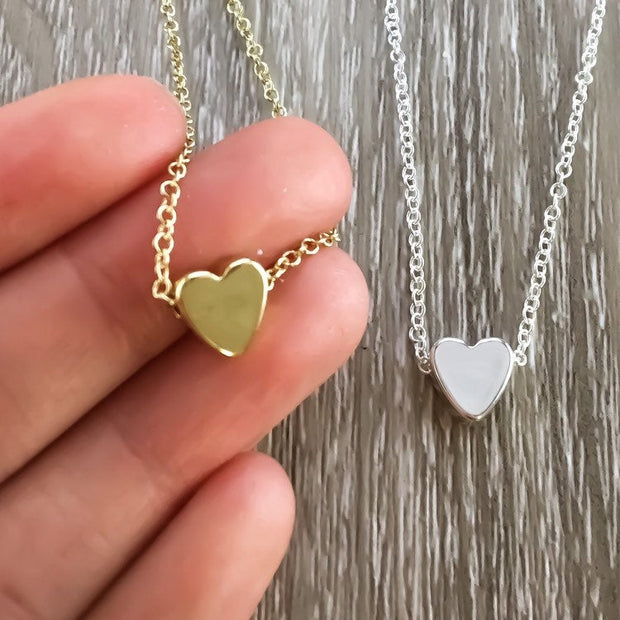 Dainty Heart Necklace, Minimal Jewelry, Dainty Heart Pendant, Best Friend Necklace, BFF Gift, Gift for Daughter, Stepdaughter Gift, Birthday