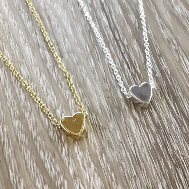 Dainty Heart Necklace, Minimal Jewelry, Dainty Heart Pendant, Best Friend Necklace, BFF Gift, Gift for Daughter, Stepdaughter Gift, Birthday