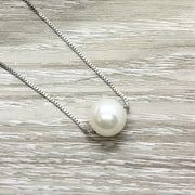 Friends Forever Card, Silver Floating Pearl Necklace, Friendship Is Like Pearl