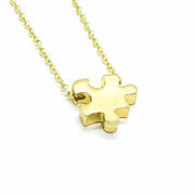 I Love You To Pieces Card, Puzzle Piece Necklace, Rose Gold, Gold, Silver