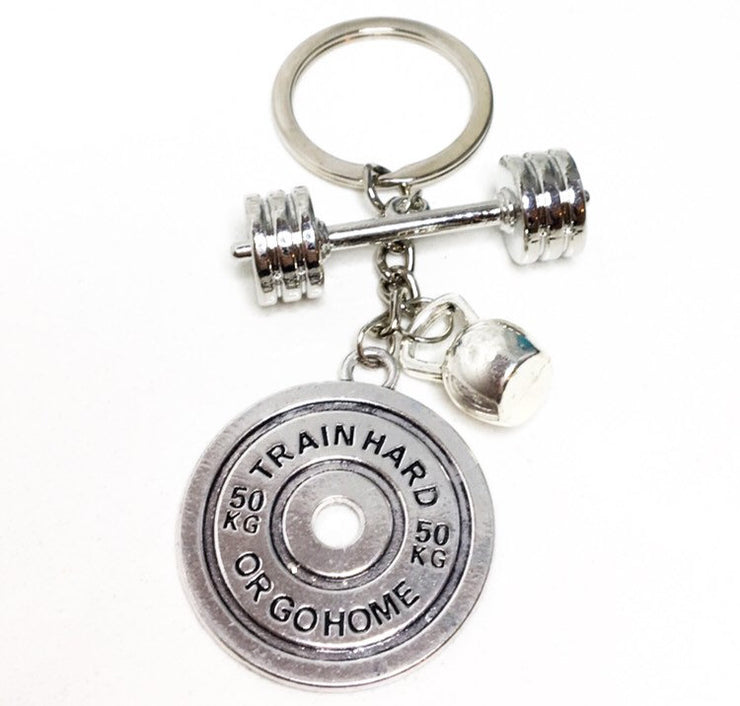 Heavy Lifter Keychain, 50kg Weight Plate Charm, Weightlifting Keychain, Fitness Keyring, Bodybuilding, Gym Gifts, Workout Keychain