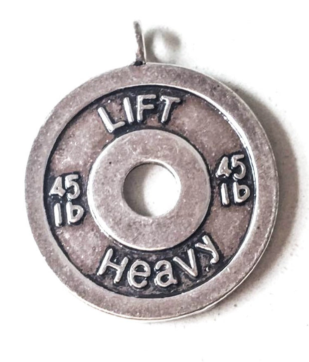 Weight Plate Fitness Charms: 25lbs, 45lbs or 50kg, Lift Heavy, Weightlifting, Charms, Fitness Jewelry, Gift Ideas, Workout, Exercise
