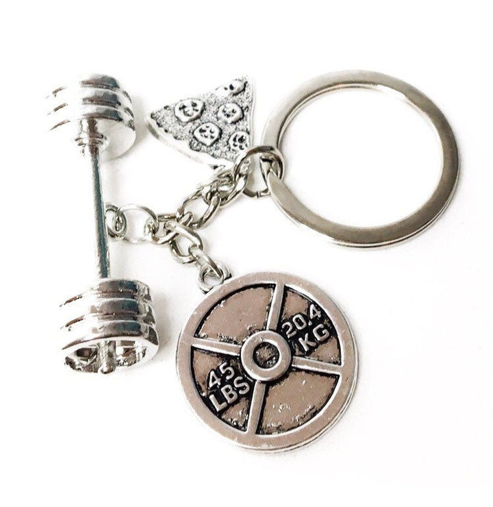Porte-clés Repas de triche, Cadeaux d'haltérophilie, Porte-clés fitness, Breloque pizza, Cadeaux bien-être pour elle, Bijoux minceur, Idées cadeaux de Noël