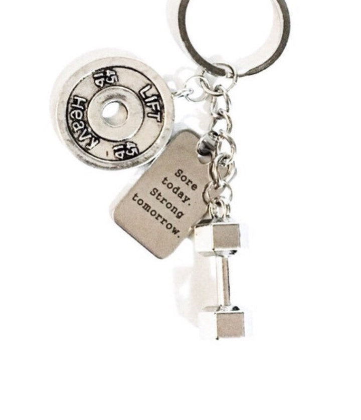 Cadeaux pour coachs sportifs, porte-clés de gym, porte-clés motivation fitness, breloque citation, cadeaux pour passionnés de fitness, cadeaux de Noël pour elle