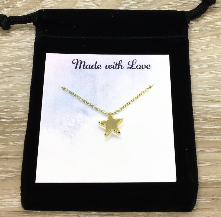 Collier Étoile Dorée, Bijou Céleste, Collier d'Amitié, Collier Constellation, Collier Meilleure Amie, Bijou Étoile Délicat, Cadeau pour Petite Amie