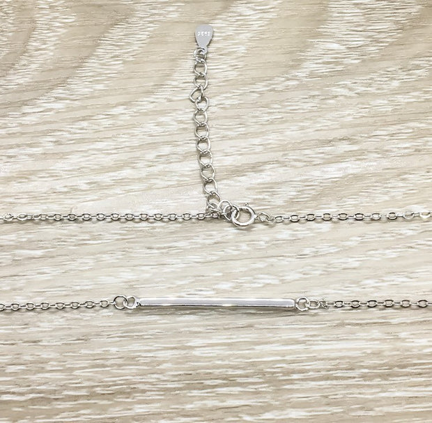 Thank You For Raising The Bar, Balance Bar Necklace, Coach Gift, Sterling Silver Jewelry, Layering Necklace, Appreciation Gift, Holiday