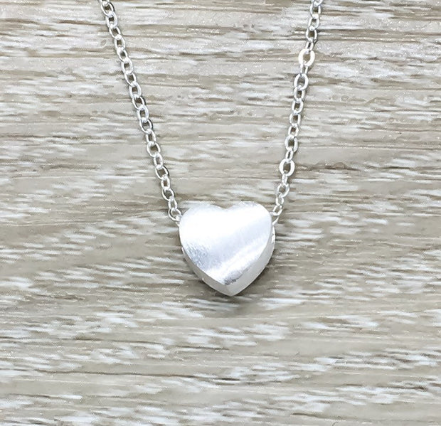 Heart Necklace, True Friendship Quote, Sterling Silver Heart Necklace, Best Friend Gift, Long Distance Friends Gift, Everyday Jewelry Gift