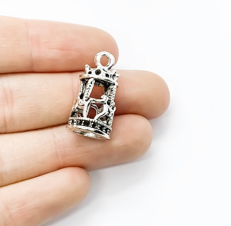 1 Tiny Carousel Charm, Merry Go Round