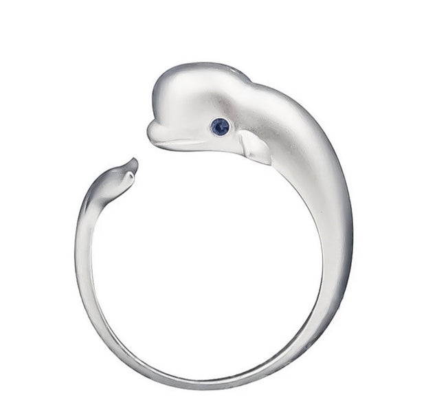 Whale Ring, Dainty Sterling Silver Ring, Simple Jewelry, Unique Ring, Statement Ring, Dolphin Ring, Ocean Ring, Delicate Ring, Birthday Gift