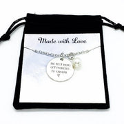The Best Moms Get Promoted to Grandma, New Grandmother Charm Necklace, Gift from Daughter, Gift for Grandma, Pregnancy Announcement Gift