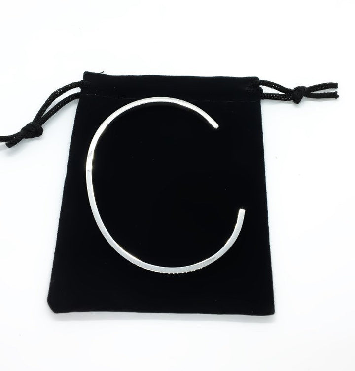 What We Think Cuff Bangle Bracelet, Buddha Quote for Friend, Thin Mantra Bracelet Silver, Minimalist Bracelet, Friendship Jewelry, Inspire