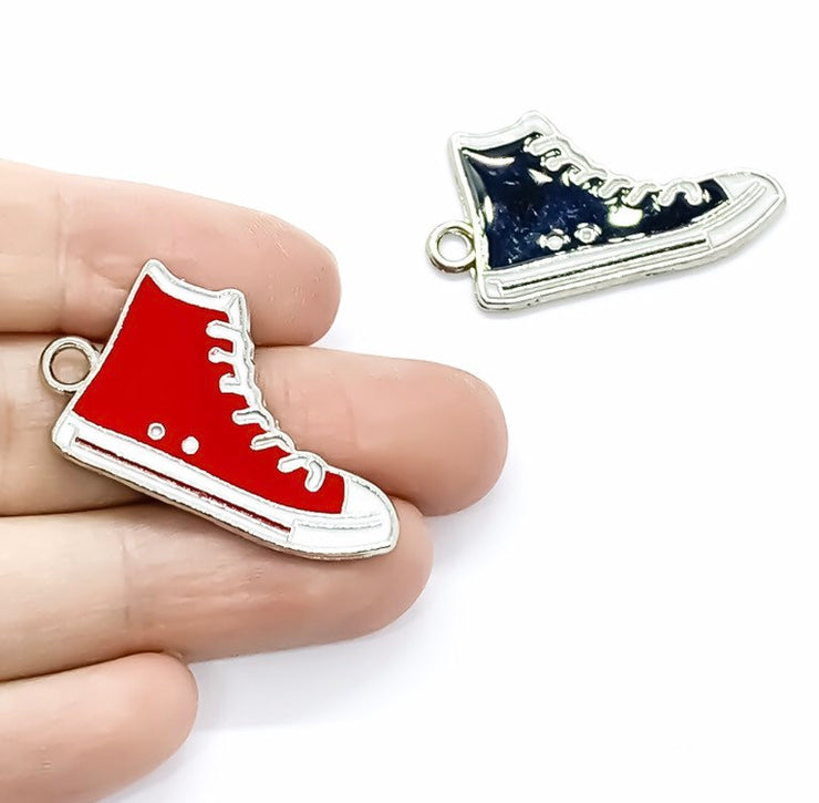 1 Basketball Shoe Charm, Red or Blue