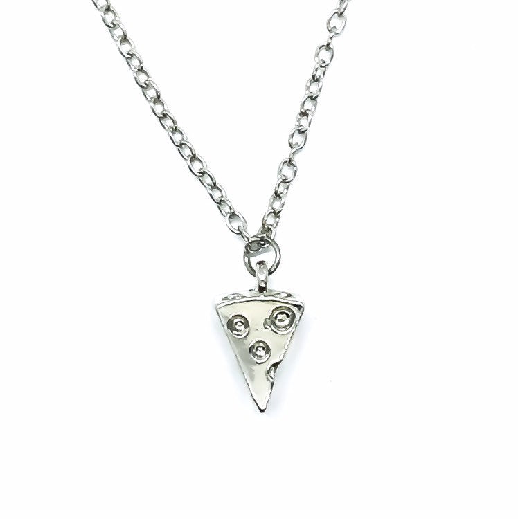 Gold Pizza Slice Necklace, Pizza Lover Gift, Friendship Necklace, Foodie Jewelry, Unique Birthday Gift, Dainty Jewelry, Everyday Necklace