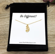 Be Different, Chameleon Necklace with Card, Dainty Jewelry, Minimalist Chameleon Pendant, Birthday, Friendship Necklace, Gift for Daughter
