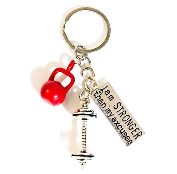 Fitness Keychain, Fitness Trainer Gifts, Lift Heavy, Red Kettlebell Keyring, Gym Keychain, Weightlifting Gifts, Gifts for Gym Lovers