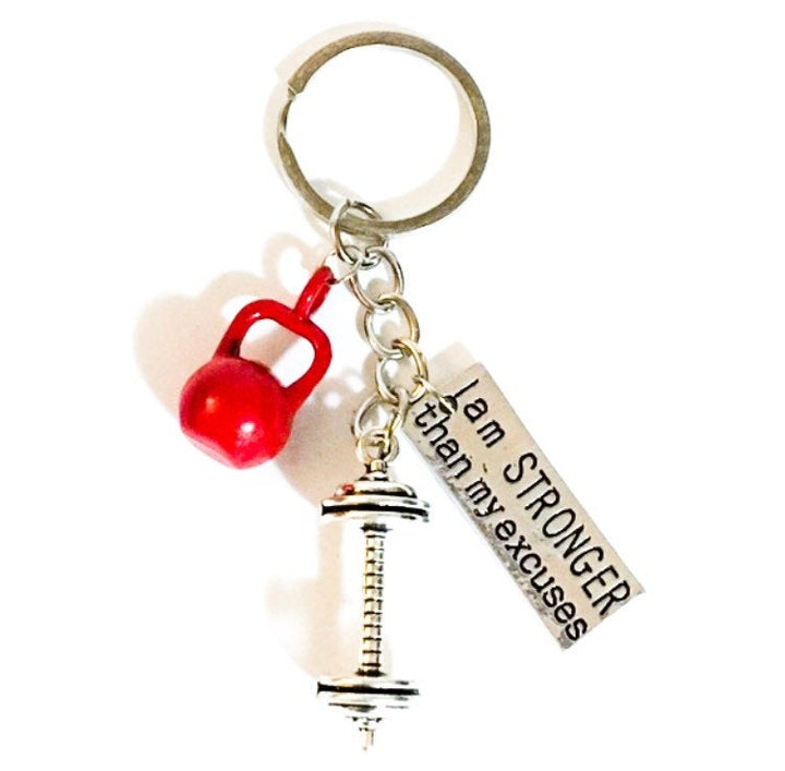 Fitness Keychain, Fitness Trainer Gifts, Lift Heavy, Red Kettlebell Keyring, Gym Keychain, Weightlifting Gifts, Gifts for Gym Lovers