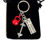 Fitness Keychain, Fitness Trainer Gifts, Lift Heavy, Red Kettlebell Keyring, Gym Keychain, Weightlifting Gifts, Gifts for Gym Lovers