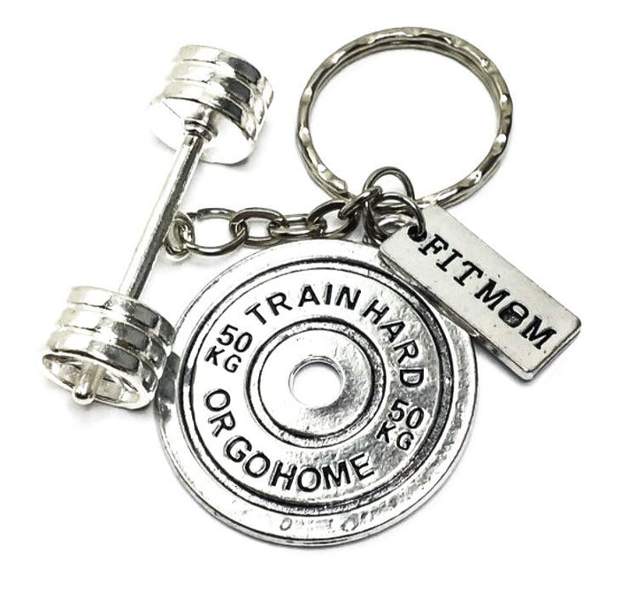 Cadeau pour maman sportive, Porte-clés haltère, Porte-clés fitness, Porte-clés d'entraînement, Haltère, Cadeaux pour filles sportives, Cadeaux pour passionnées de gym, Bijoux fitness, Salle de sport