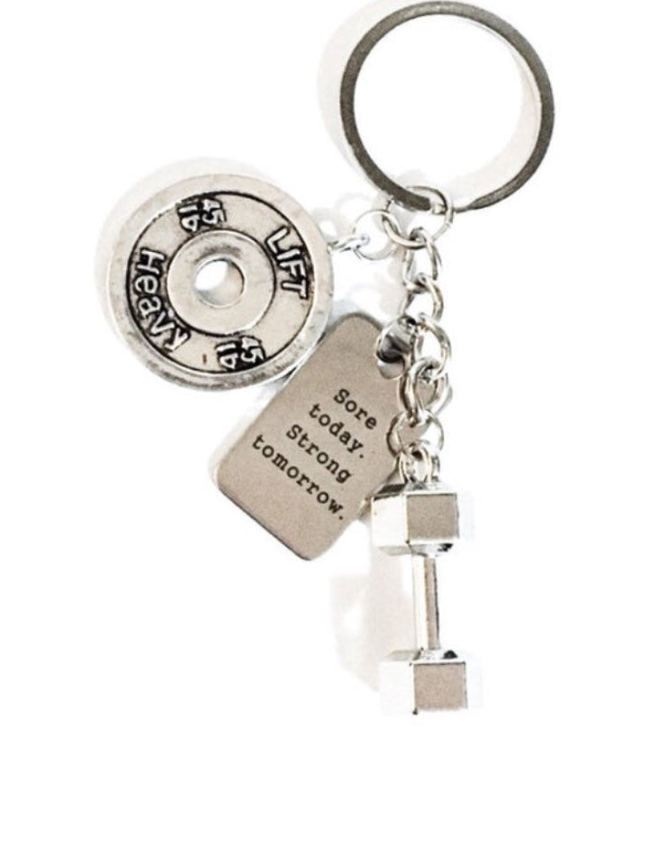 Fitness Instructor Gifts, Gym Keyring, Fitness Motivation Keychain, Quote Charm, Gifts for Fitness Enthusiasts, Christmas Gifts for Her