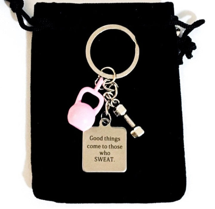 Porte-clés pour passionné(e) de fitness, Porte-clés « Filles qui transpirent », Cadeau fitness, Porte-clés kettlebell, Porte-clés salle de sport, Cadeau pour coach sportif, Cadeau pour entraîneur personnel