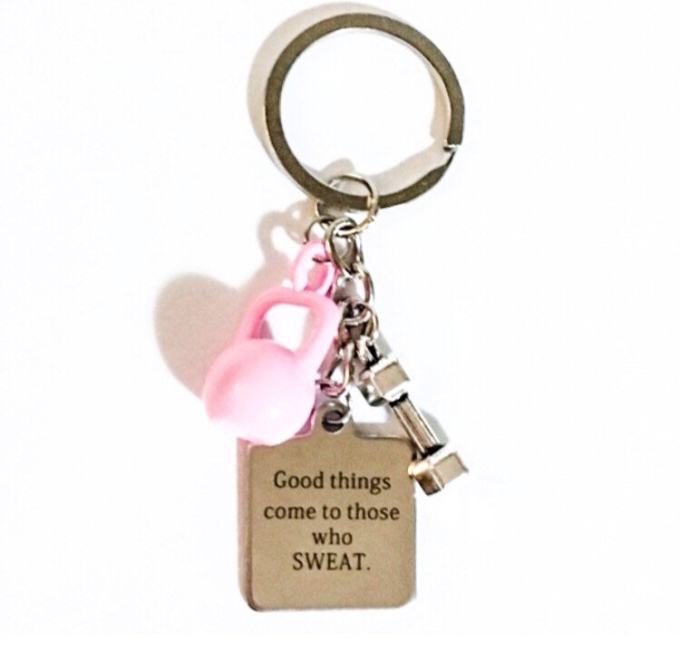Porte-clés pour passionné(e) de fitness, Porte-clés « Filles qui transpirent », Cadeau fitness, Porte-clés kettlebell, Porte-clés salle de sport, Cadeau pour coach sportif, Cadeau pour entraîneur personnel