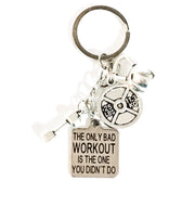 Fitness Motivation Gift, Fitness Keychain, Fitness Charms, Weight Training Gift, Gym Addict Gift, Gym Keyring, Secret Santa Gift for Her