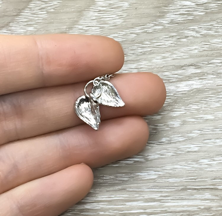 Tiny Angel Wings Necklace, Sorry For Your Loss Card, Grief Jewelry, Loss of Parent, Miscarriage Necklace, Loss of a Mom, Remembrance Gift