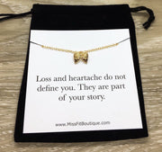 Part of Your Story, Sympathy Card, Angel Wings Necklace, Gold, Silver