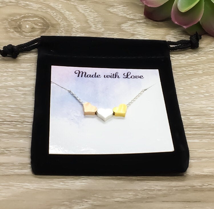 Collier à plusieurs cœurs, Collier à trois cœurs, Collier à deux cœurs, Collier à quatre cœurs, Collier à cinq cœurs