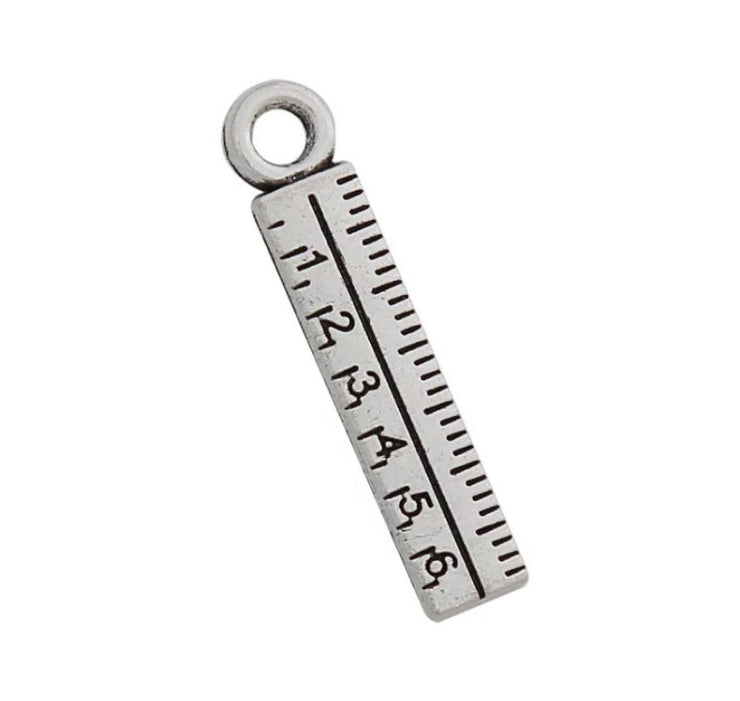 1 Tiny Ruler Charm, Measurements – Simple Reminders