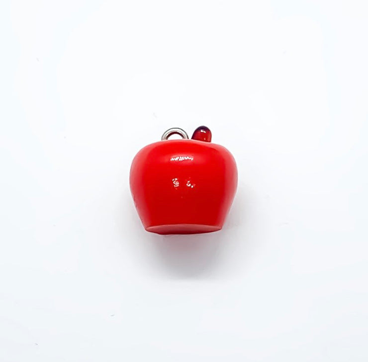 1 Red Apple with Bite Charm, Teacher, Food