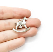 1 Tiny Rocking Horse Charm