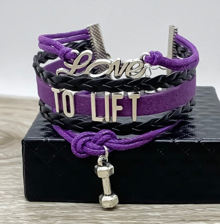 Love To Lift Charm Bracelet, Girls Who Lift Gift, Fitness Gifts, Personal Trainer Gift, Friendship Bracelet, Stocking Filler, Christmas Gift
