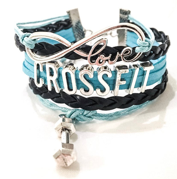 Crossfit Charm Bracelet , Fitness Gifts, Personal Trainer Gift, Friendship Bracelet, Gifts for Her, Stocking Stuffers, Holiday Gifts