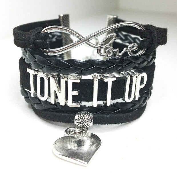 Tone It Up Charm Bracelet , Fitness Gifts, Personal Trainer Gift, Friendship Bracelet, Gifts for Her, Stocking Stuffers, Holiday Gifts