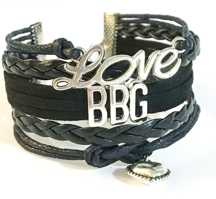Love BBG Charm Bracelet , Fitness Gifts, Personal Trainer Gift, Friendship Bracelet, Gifts for Her, Stocking Stuffers, Holiday Gifts