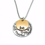 Be Happy Necklace, Inspirational Jewelry, Quote Charm Necklace, Gift for Daughter, 18th Birthday Gift, Gift from Mom, Gift for Student