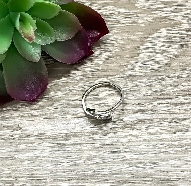 Simple Arrow Ring, Arrow Jewelry, Layering Ring, Statement Ring, Dainty Promise Ring, Friendship Jewelry, New Beginning,  Stuffers