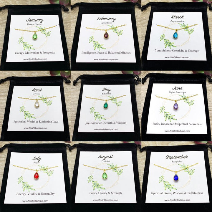 Collier Pierre de Naissance de Juin, Pendentif Améthyste Claire, Collier Délicat avec Breloque en Cristal, Cadeau d'Anniversaire Personnalisé pour Elle, Bijou Symbolique, Maman