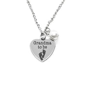 Grandma To Be Charm Necklace, Baby Coming Soon Necklace, Pregnancy Announcement, Baby Announcement Gift, Grandmother Gift, Nana Necklace