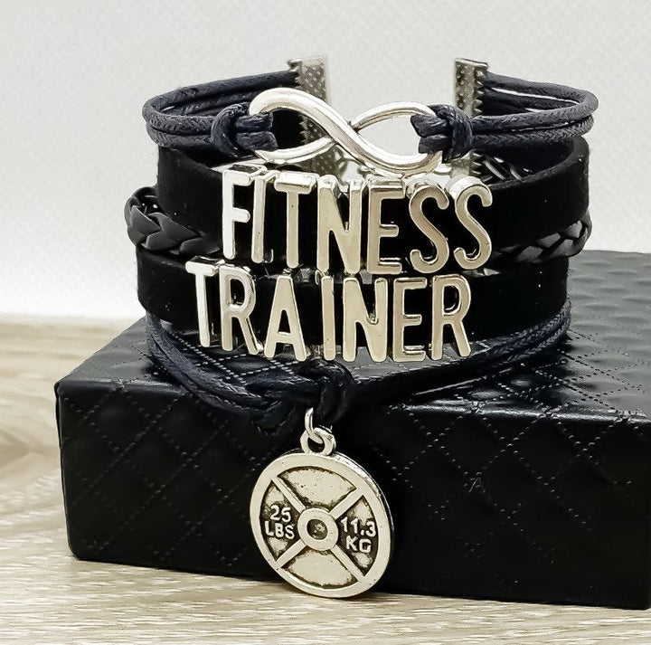 Fitness Trainer Charm Bracelet , Fitness Gifts, Personal Trainer Gift, Thank You Gift, Gifts for Her, Stocking Stuffers, Christmas Gifts