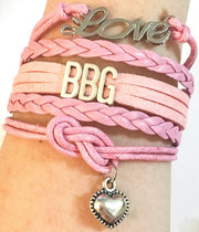 Love BBG Charm Bracelet , Fitness Gifts, Personal Trainer Gift, Friendship Bracelet, Gifts for Her, Stocking Stuffers, Holiday Gifts