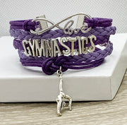 Gymnastics Charm Bracelet, Fitness Gifts, Gymnast Jewelry, Trainer Gift, Gymnastics Gifts, Friendship Bracelet, Stocking Stuffer, Christmas