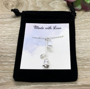 Rose Necklace, Flower Pendant, Sterling Silver