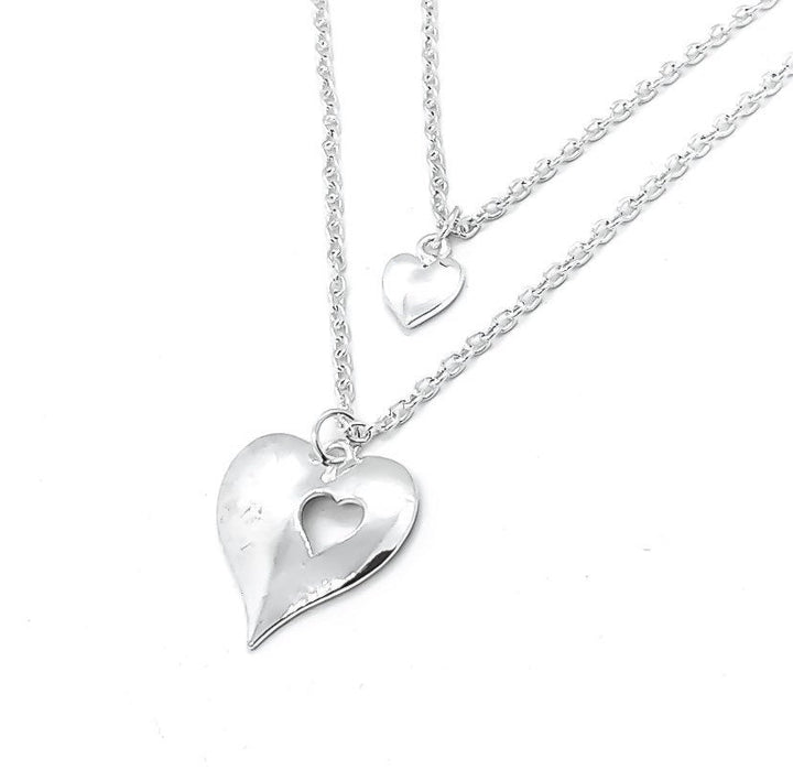 Ensemble collier mère-fille, collier cœur ajouré pour 2, collier d'amitié, bijoux BFF, cadeau pour maman, cadeau de sa fille, maman et moi